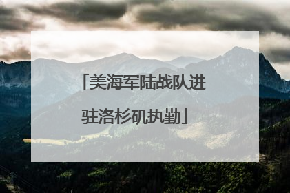 美海军陆战队进驻洛杉矶执勤